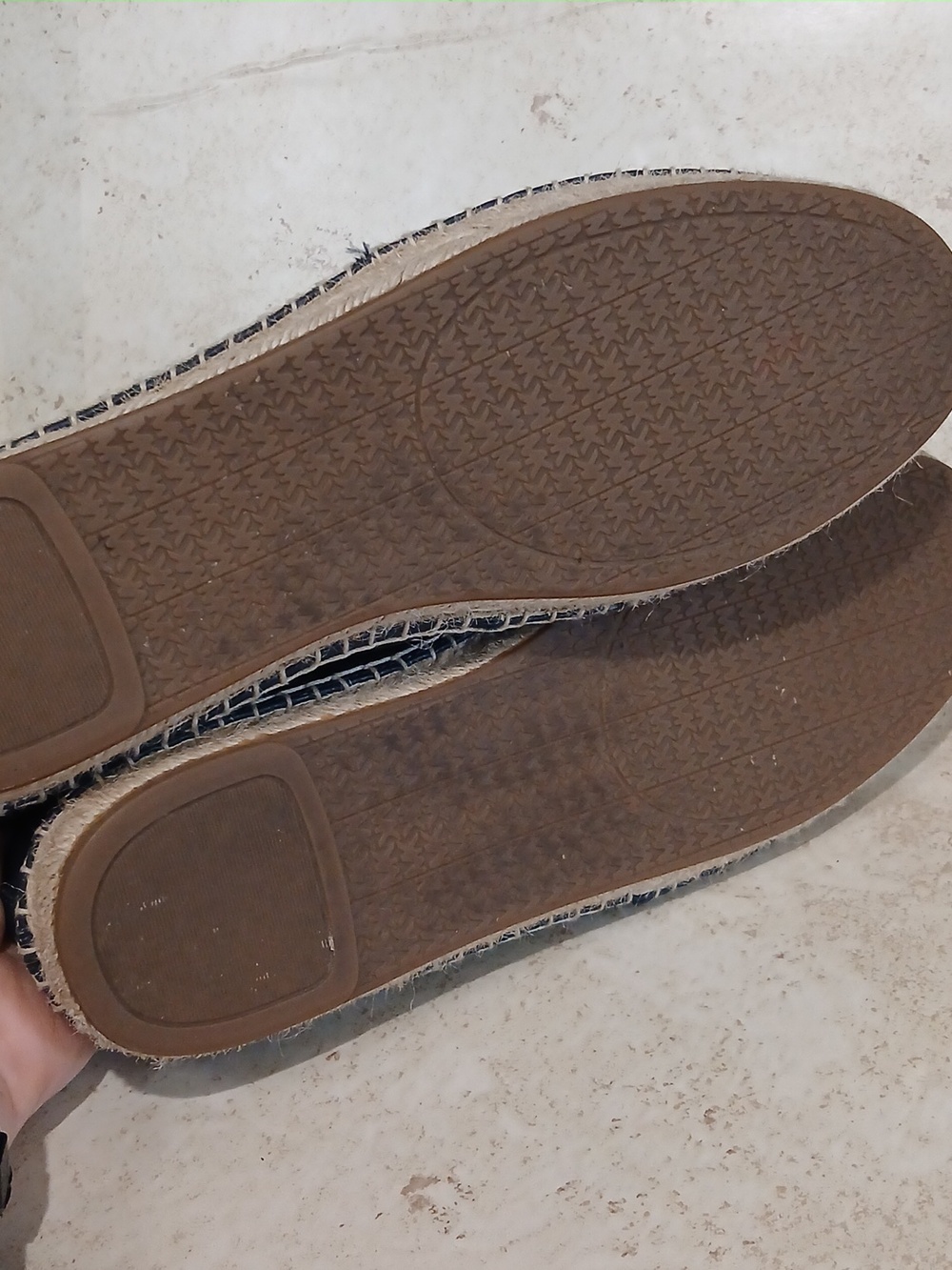 Michael Kors Kendrick Navy Leather Espadrille Flats with Gold MK Accent Sz 9m - Picture 5 of 8